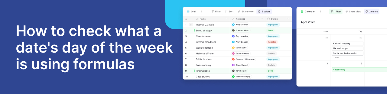 Image showing text “How to check what a date's day of the week is using formulas”