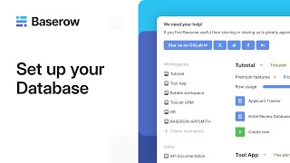 How to create a database in Baserow
