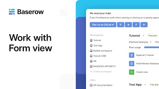 How to use Form View in Baserow