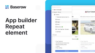 How to use the repeat element in Baserow Application Builder